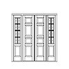 4-panel double door with sidelites
Unit Dimension 89" x 97-5/8"
Door Dimension 23-7/8" x 95"
Panels - none
Glazing - SG, TDL, beveled